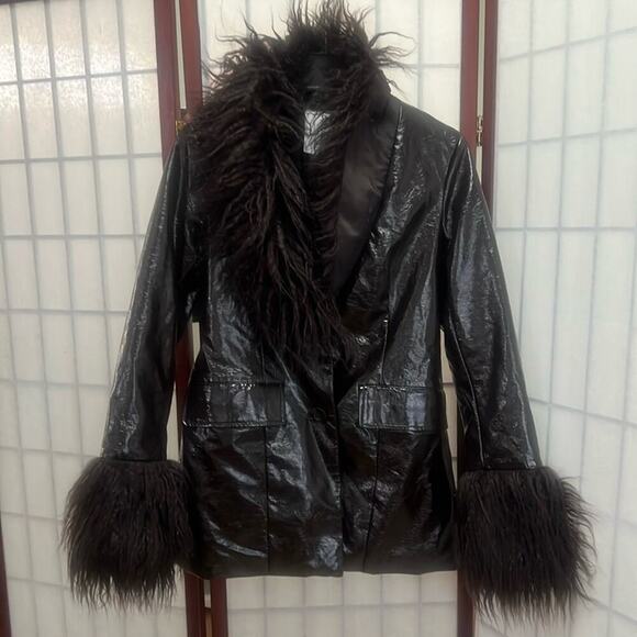 ASOS COLLUSION‎ PENNYLANE AFGAN FUR JACKET SIZE US 4 UK8.EU36 - Picture 1 of 7
